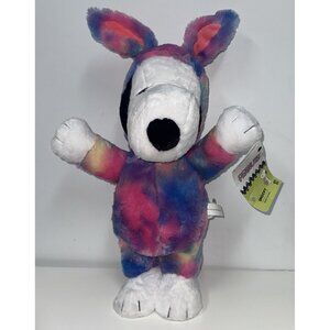 Peanuts Snoopy 22" Door Greeter Easter Tie Die Bunny Gemmy Charlie Brown